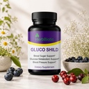 Blood Sugar Support Supplement – Herbal Glucose Metabolism & Heart Health Formula with Gudmar, Haridra, Karela, Amla, Neem – 60 Capsules – Non-GMO, Vegan (1) | gluco shield herb biotic