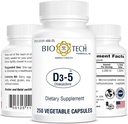 Bio-Tech Pharmacal Vitamine D3 (D3-5 5k UI, 250 Vég.)