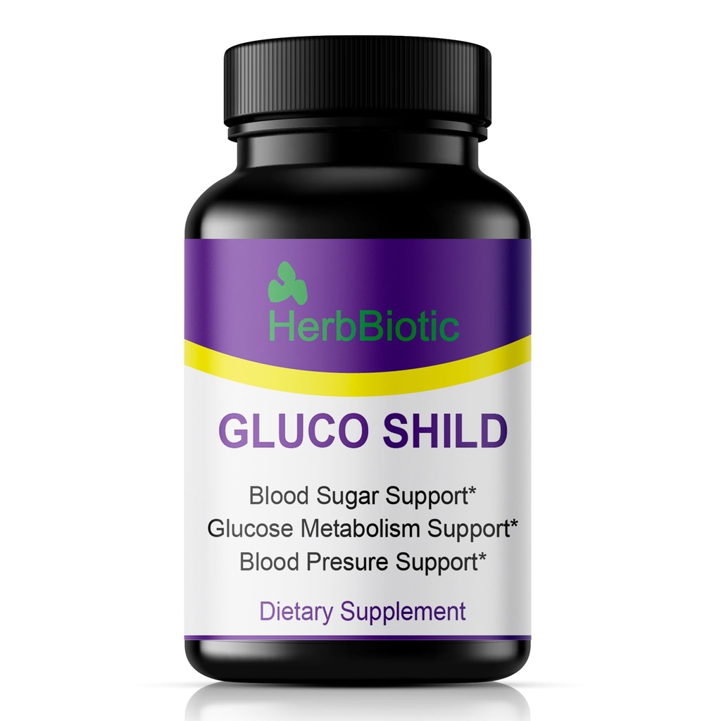 Gluco Shild Sugar Balance Capsules | Herbal Diabetes Support Supplement for Glucose Metabolism & Insulin Health | With Gudmar, Karela, Haridra, Amla, Neem – 60 Capsules | gluco shield herb biotic