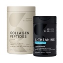 Recherche sportive Collagène Peptides Hydrolysés Type 1 et 3 Supplément Protéine Poudre Mélanger facilement les nutriments et protéines vitaux et le supplément double résistance L-Theanine pour la concentration, la relaxation et l'alerte