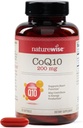 NatureWise CoQ10 200mg Softgels, Ubiquinone haute puissance - Supplément Coenzyme Q10 - Antioxydant pour la santé cardiaque + énergie - Vegan, non-OGM, sans gluten - 90 Compte[3-Mois]