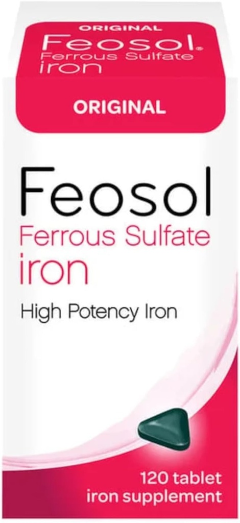 Feosol Original Ferrous Sulfate Iron Supplement 120 Tablets