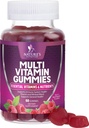 Multivitamines pour adultes avec des vitamines A, C, D, B12 - Multivitamines pour le soutien nutritionnel quotidien avec des vitamines et des minéraux pour les femmes et les hommes, Vitamine multi-VIT de la nature - 60 Gummies