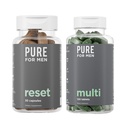 Pure pour hommes Multivitamine, 120 Capsules et réinitialiser le supplément de désintoxication, 30 Capsules