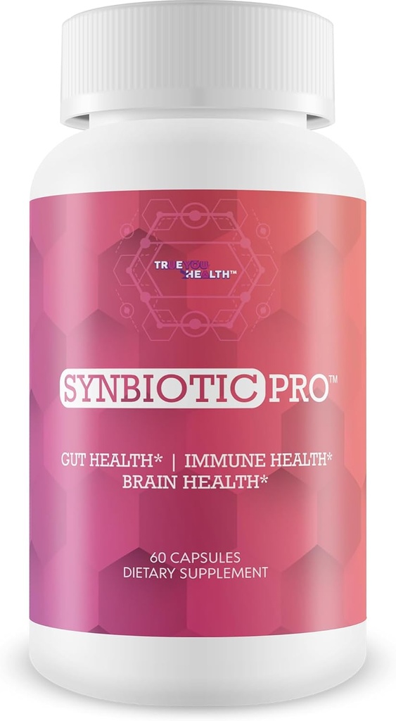 Synbiotique Pro - Nos meilleurs probiotiques synbiotiques quotidiens et prébiotiques - Gut Health - GI Synbiotiques Probiotiques - Pro Synbiotique Probiotique Plus Vitamines de soutien prébiotique et immunitaire - Synbiotiques pour les femmes et les hommes