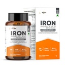 AS-IT-IS ATOM Iron & Folic Acid with Zinc, Vitamin C & B12 60 Veg Tablets Fatigue, Nerve, Immunity & Mood Balance Support I 5 Active Ingredients - One Tablet