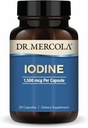 Dr. Mercola Iodine - Iodide de 1 500 mcg - Soutient la fonction thyroïde et métabolique - Capsules de Licaps - Non-OGM, sans gluten et sans soja - 30 Capsules (30 portions)