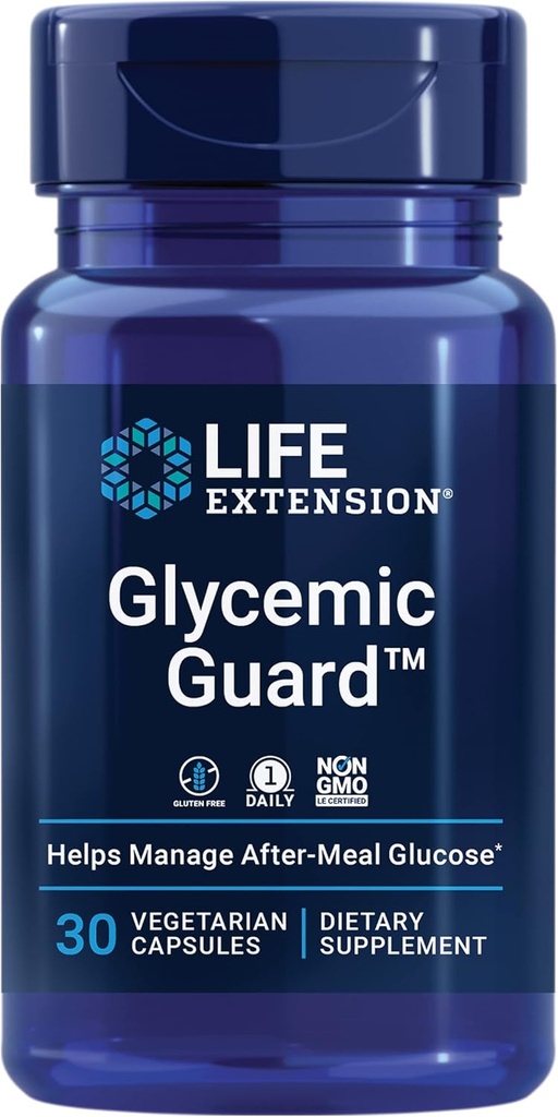 Life Extension Glycemic GuardTM, Extrait de clove, Maqui Berry (Aristotelia chilensis), Aide à maintenir déjà un équilibre glycémique sain, végétarien, sans gluten, 1-Daily, non-OGM, 30 capsules