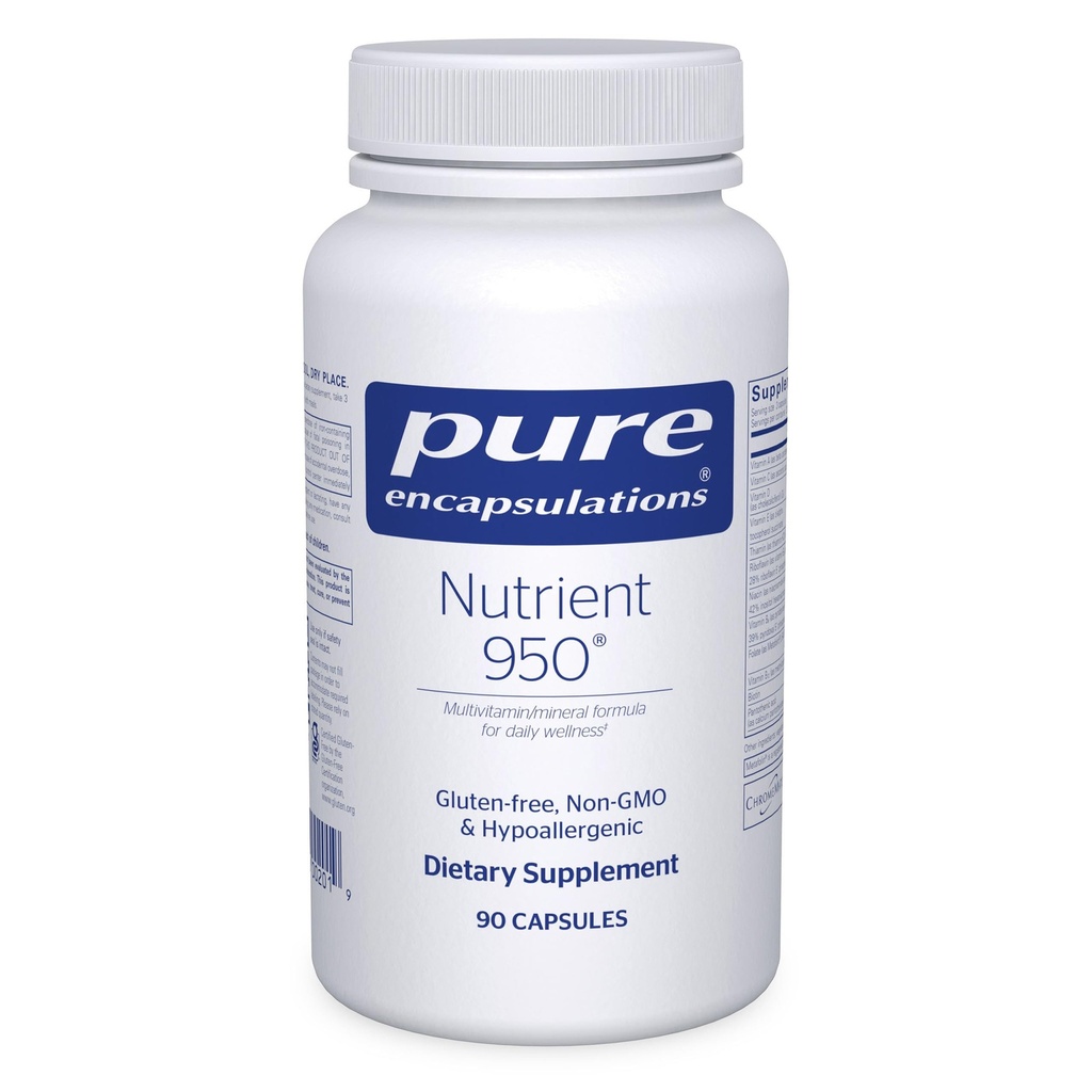 Encapsulations pures Encapsulations nutritives 950.00 Supplément minéral multivitamine pour soutenir les fonctions physiologiques et un mode de vie sain*
