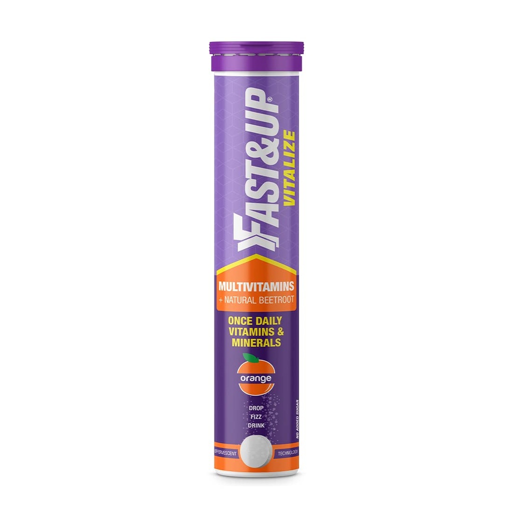 Fast&Up - Vitalize - Daily Multivitamins 21 Fast-Acting Vitamins & Minerals, with Vit C, D, and Iron for Immunity, Energy & Heart Health | Suitable for both, Men & Women, Pack of 20