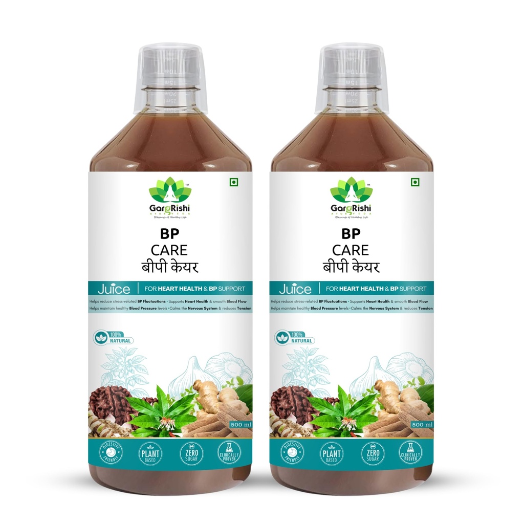 GargRishi Ayurveda BP Care Juice for Heart Health & BP Support, Natural, Zero Sugar, Plant Base (2)