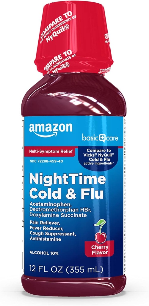 Soins de base de nuit Cold & Flu Liquide, Cerise, 12 fl oz (paquet de 1)