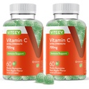Viteey Vitamine à croquer C Gommies pour adultes - 700mg Supplément supplémentaire de soutien immunitaire - végétalien, sans gluten - 120 Compte