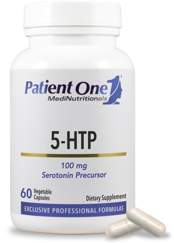 Patiente 1 5-HTP 100 mg de supplément pour soutenir la gestion du stress, l'humeur et le sommeil*