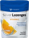 Lozanges Argent avec Vitamine C - Premium Nano Argent 60 PPM Argent Colloïdal, Miel Bio et Supplément Minéral Vitamine C gouttes pour soutenir le système immunitaire, Soothe Cough & Gorge - 24 Lozanges Orange