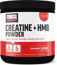 Facteur de force Creatine HMB poudre, 5g Créatine monohydraté + 3g myHMB pour la croissance musculaire, la force, l'énergie et la récupération, avec AstraGin pour l'absorption améliorée, non aromatisé, 30 portions