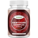 Capsules de Berry Hawthorn haute résistance - Supplément de Berry Hawthorn antioxydant pur avec extrait de feuilles et de fleurs 4:1 pour la santé cardiaque et la digestion - Soutien énergétique pour les hommes et les femmes - 120 Count Pack