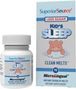 Source supérieure Meltes nettoyantes pour le sommeil des enfants - Supplément de sommeil premium pour les enfants - Contient de la mélatonine, de la L-Theanine et du GABA - Moins de sucre - Non-OGM, sans gluten - 90 Meltes à solution instantanée microLinguale