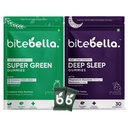 The Foundation Bundle | Super Green + Deep Sleep Gummies | 10 Vitamin + 10 Minerals + 15 Superfoods | Melatonin 3mg + Magnesium Glycinate 100mg | Vegan, No Added Sugar | (30+30)