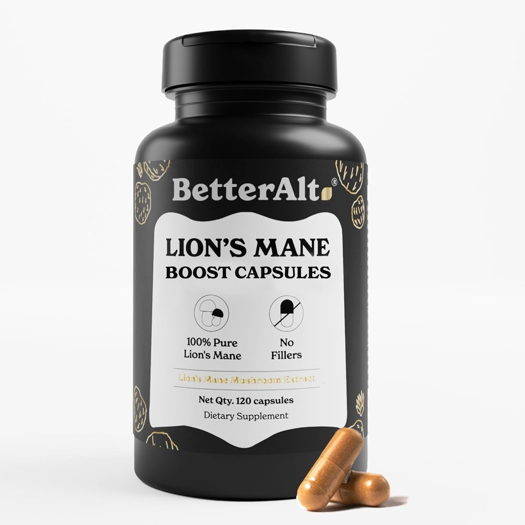 Meilleure Alt Lions Mane Mushroom Capsules, 2 mois d'approvisionnement