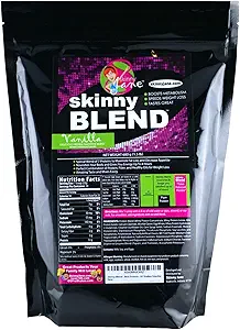 Skinny Blend – Shake haute teneur en protéines pour les femmes – faible teneur en glucides, remplacement de repas sympathique aux kétos – Satisfies faim et boosts énergie – Vanille crémeuse – 30 Shakes