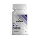 Unived Men’s Iron Supplement | 21mg Ferrous Bisglycinate + 80mg Liposomal Vitamin C | 100% RDA Iron & Vitamin C | High Absorption, Gentle on Stomach | Vegan | 60 Capsules