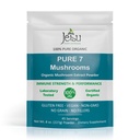 Jetsu Pure 7 Extrait de Champignon Biologique Poudre, Chaga, Cordyceps, Lion's Mane, Maitake, Reishi, Shiitake & Turkey Tail Mushrooms Supplément, pour Immune Support, Focus, Energie