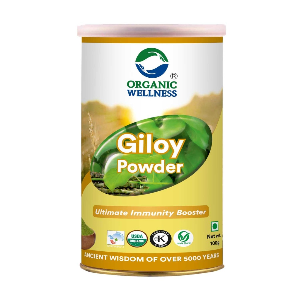 Organic Wellness Giloy Powder 100 Gram Pack Guduchi Churna - Helps to Boost Immunity
