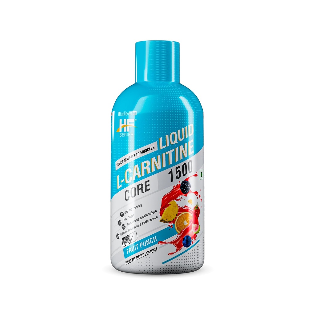 HF Series Liquid L Carnitine 1500 mg,Burns Fat For Energy (400 ml Fruit Punch)| Energy 4.50 kcal | Carbohydrate 2.24G| Sodium 5.99 Mg| L Carnitine 1.50 G | Increase body metabolism |