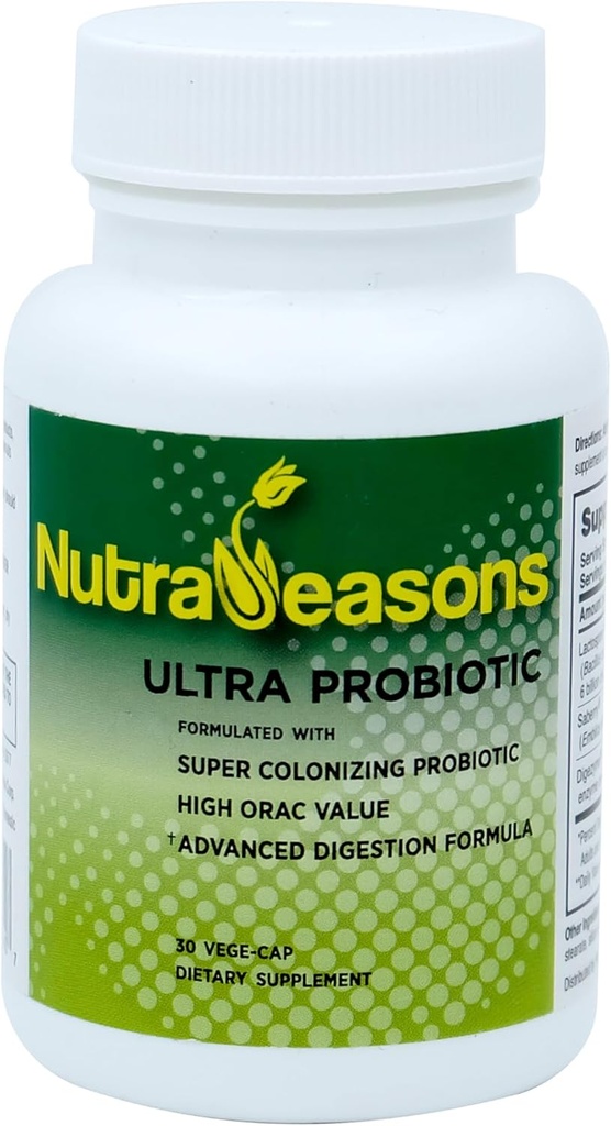 Complexe Ultra Probiotique avec Bacillus coagulans, Digestive Multi enzymes, Prébiotique Berries Organiques, Non OGM