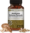 DailyNutra Mushroom Defense Formula - Immune Support Supplement | Organic Mushrooms, Hot Water Extracted - Reishi, Chaga, Maitake, Shiitake & Turkey Tail (60 Capsules)