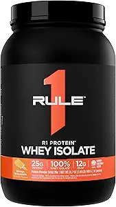 Règle 1 Protéines R1 Isolation de lactosérum - avec 25g de protéines et 6g de BCAA Exclusivement à partir de sources isolées et hydrolysées pour la récupération d'entraînement (2 livres*, Dreamsicle orange)