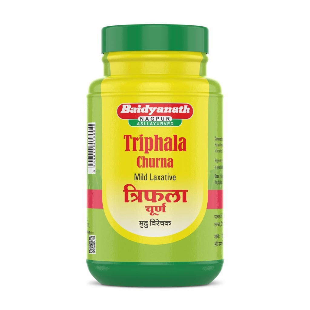 Baidyanath Asli Ayurved Triphala Churna 200 g - Helps Relieve Constipation Acidity & Gas Relief - Ayurvedic Remedy For Gastro-Intestinal Health