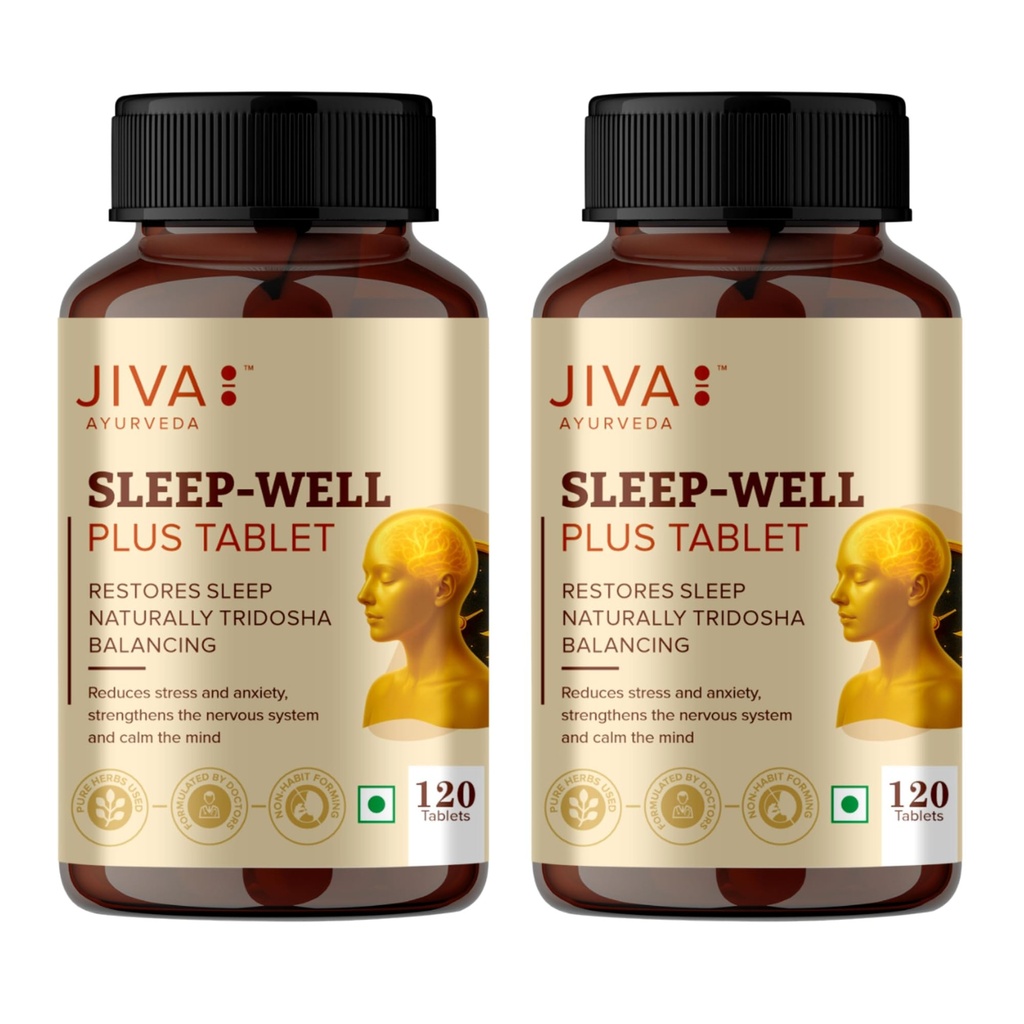 Jiva Ayurveda Sleep Well Plus Tablet- 120 tablet (Pack of 2)
