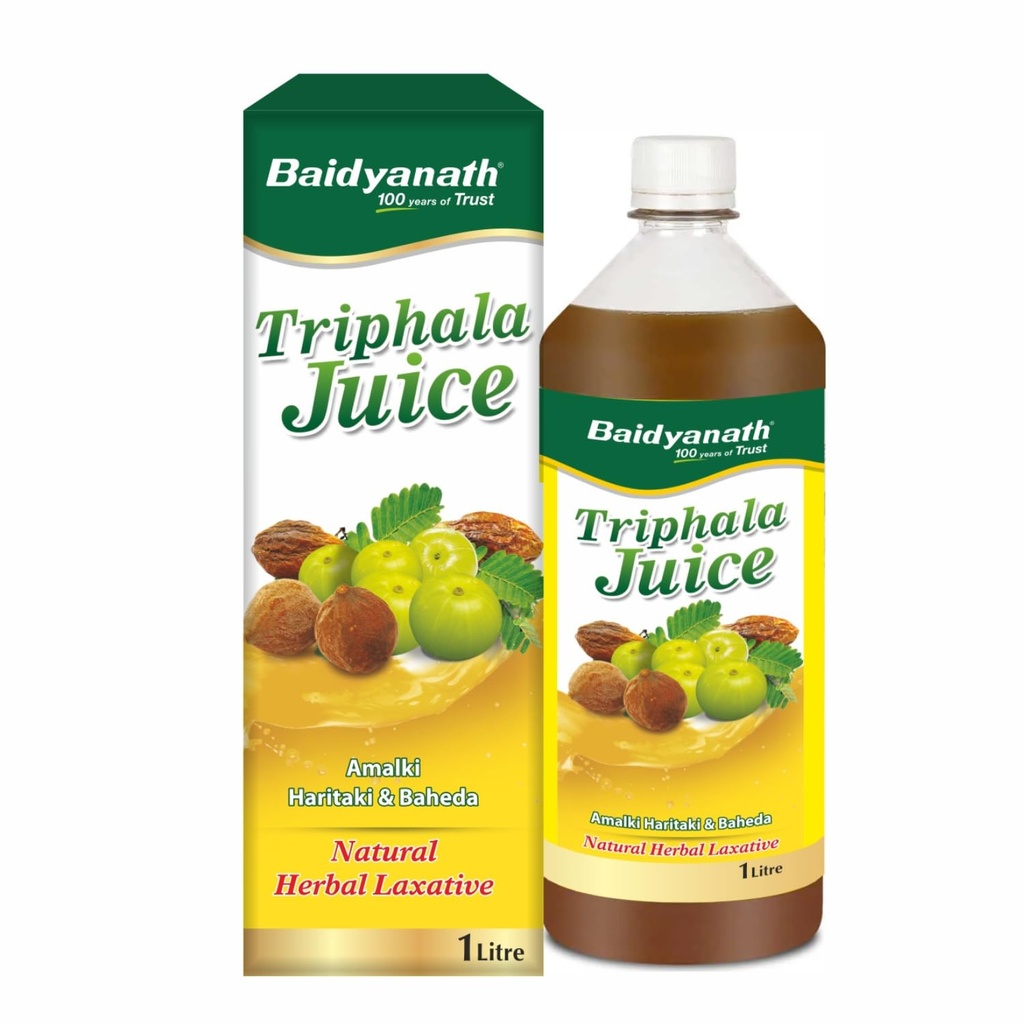 Baidyanath Triphala Juice - 1 L | Helpful in Weight Management, Digestive Problems, Constipation, Maintaining Cholesterol Level (Pack of 1)