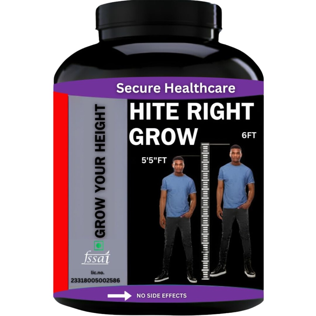 Hite Right Grow Height Increasing Height Growth & Height Gain Capsule Boys & Girls Increase & growth Pack Of (1)