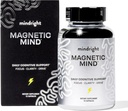Magnetic Mind - Supplément cognitif premium pour l'énergie, la clarté et la conduite ultra focalisées - Nootropic conçu pour la santé cérébrale à long terme, la mémoire et la focalisation - 30 jours d'approvisionnement - Pas de couleurs artificielles