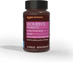 Éléments Probiotiques pour femmes 50 milliards d'UFC par portion, végétarienne, soutient la voie urinaire et la santé vaginale, 60 capsules