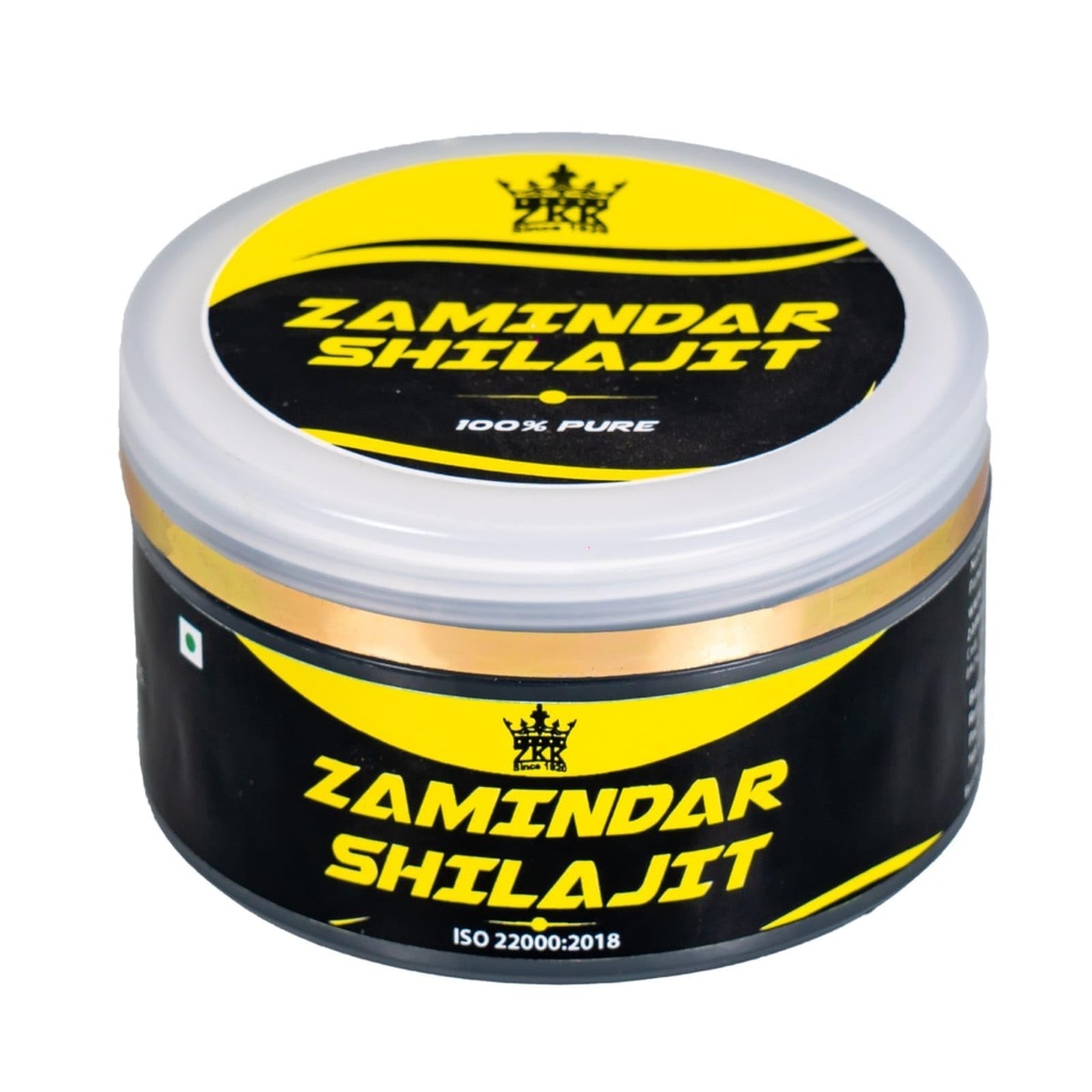Zamindar Kashmiri Shilajit for Men & Women | Lab-Tested for Purity | Supports Natural Energy & Stamina | Himalayan Shilajit Orignal with Fulvic Acid | 50g