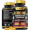 Supplément berbère pour hommes et femmes, formule 8in1 avec quercétine, curcuma, vinaigre de cidre de pomme, racine de betterave et plus - Digestive, support immunitaire - Riche en nutriments - 90 capsules