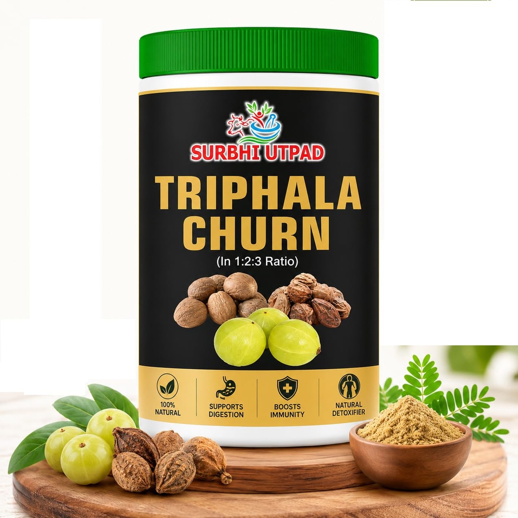 Surbhi Utpad Triphala Churna Powder 200g | 1:2:3 Ratio Powder of Harad, Baheda & Amla