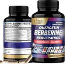 Supplément berbérique bio de Cadane 7in1 avec Quercetin, Ceylan Cinnamon, Resvératrol, Thistle de lait, Graines de raisin et Poivre noir - 90 capsules pour 3 mois d'approvisionnement - Immunity Health Support