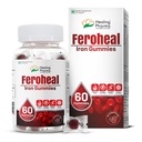 Healing Pharma - Feroheal Iron Gummies for Women | Liposomal Iron 50mg + Vitamin C | Boosts Hemoglobin, Energy & Stamina | No Added Sugar | Gluten Free | 60 Veg Gummies – Strawberry Flavour