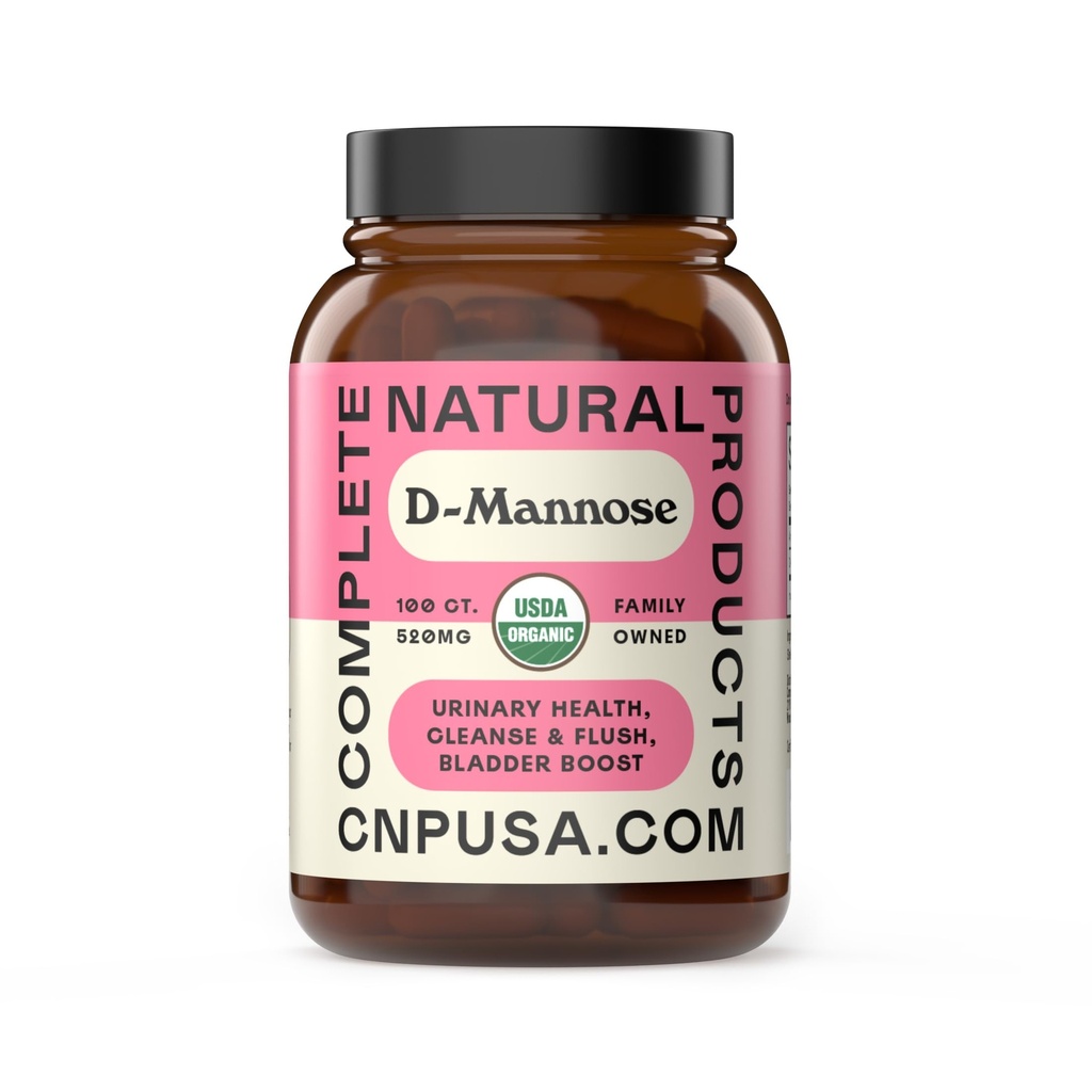 Produits naturels complets Capsules D-Mannose organiques - Pilules D-Mannose pures 100 Compte pour la santé UTI, Bladder et Urinaire