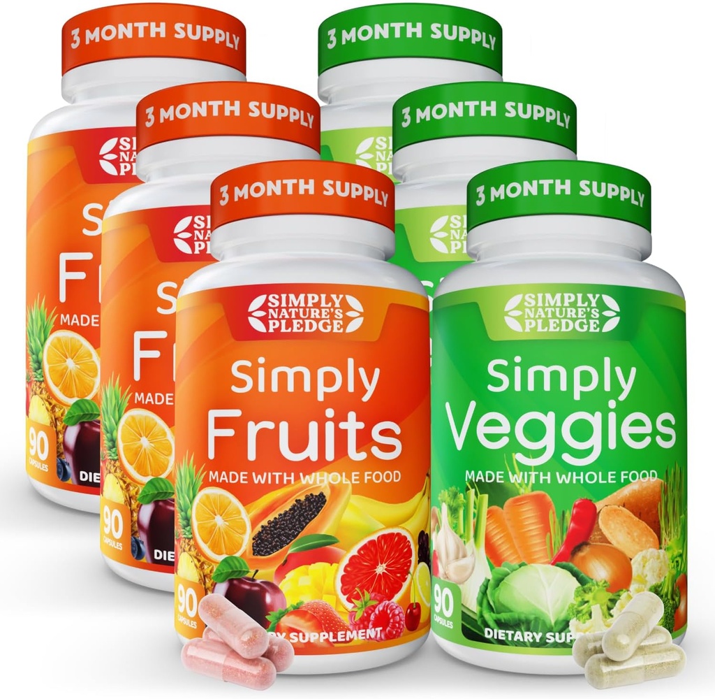 Tout simplement l'engagement de la nature - emballé avec 42 différents fruits et légumes - 3 mois d'approvisionnement - fait avec des aliments entiers Superfoods - avec Aloe Vera – 100% sans soja - 540 capsules