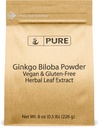 Pure Original Ingrédients Ginkgo Biloba Poudre (8 oz) Toujours Pure, Pas de remplissage ou additifs, Verifié en laboratoire
