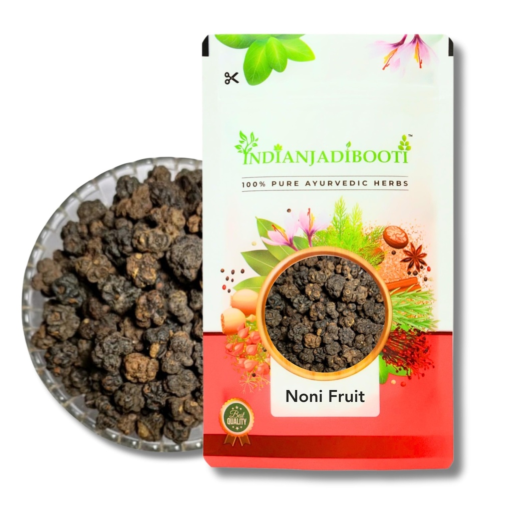IndianJadiBooti Dried Noni Fruit (Morinda Citrifolia) - [Weight] | Indian Mulberry for Immunity & Cellular Health | Natural Cheese Fruit for Herbal Tea & Detox (Sun-Dried)
