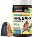 BIO KRAUTER Extract Pine Bark Gummies - 300 mg Strength - 60 Vegan Chews - French Maritime Pine Bark Extract - Supplément antioxydant - 95% Proanthocyanidines - Formule à base de pectine