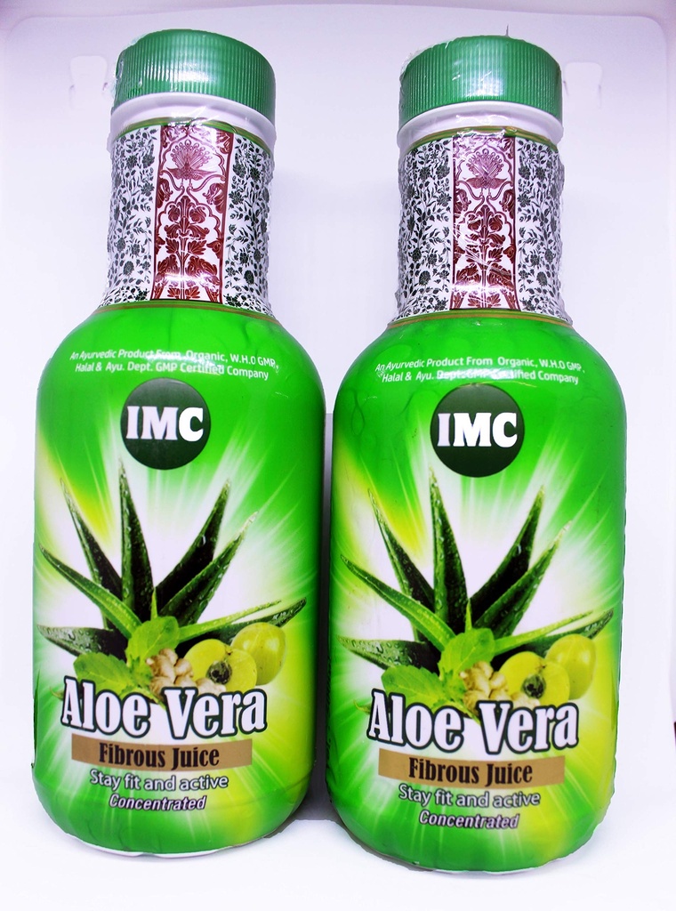 Imc Aloe Vera Fibrous Juice - Pack Of 2, 1000 Ml