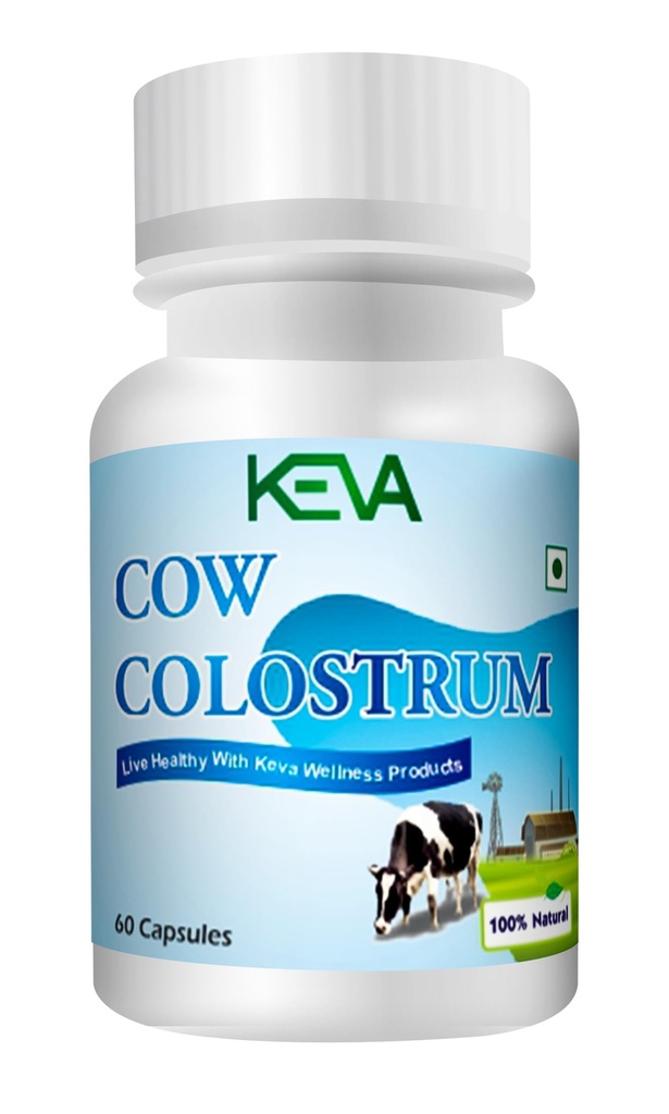 KEVA Cow Colostrum Tablets 500mg 60 Capsules | Bovine Colostrum Supplement | Supports Immunity Strength & Vitality | Daily Nutritional Support